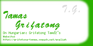 tamas grifatong business card